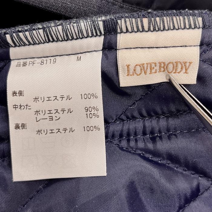 ラブボディ LOVEBODY 中綿 キルティングジャケット ハーフコート ドットボタン留め ハイネック 長袖 ポリ100% M ネイビー 紺 レディース | LOVE BODY | 02