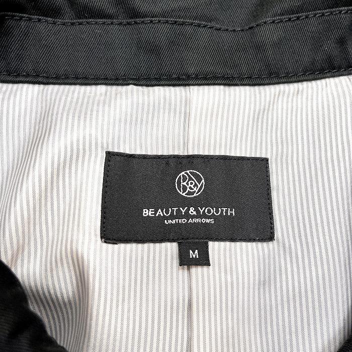 BEAUTY＆YOUTH UNITED ARROWS 若干薄手 ジャケット ハーフコート ボタン留め 裏地付き 無地 長袖 綿100% M 黒系 レディース(メンズ？)｜undo-rowa｜03