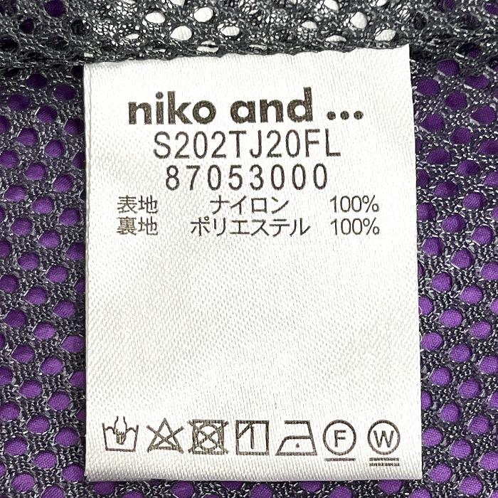【美品】niko and… プレイステーション 刺繍 ナイロンジャケット 青 M niko and… プレイステーション 刺繍 ナイロンジャケット 青 M