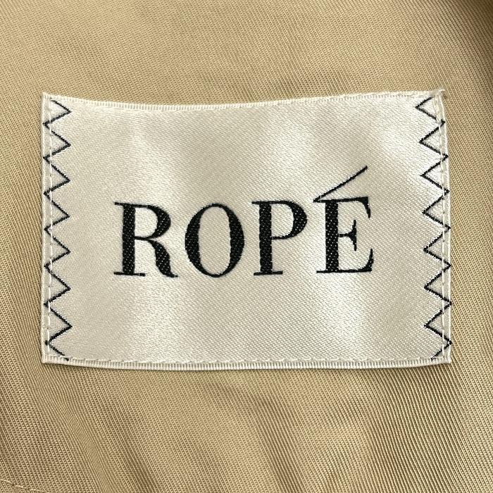 ROPE ロペ ベージュ ロングトレンチコート サイズ36 ROPE' ロペ トレンチコート 長袖 無地 裏地付き ボタン留め 少し