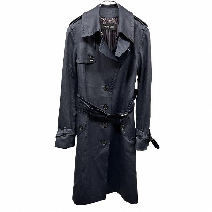 MK MICHEL KLEIN ミッシェルクラン 薄手 トレンチコート ストライプ柄