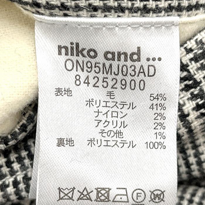 ニコアンド niko and ... 少し薄手 ジャケット ボタン留め グレンチェック 裏地付き 長袖 毛など L (4) 黒×白×黄 メンズ(レディース？) | niko and… | 03