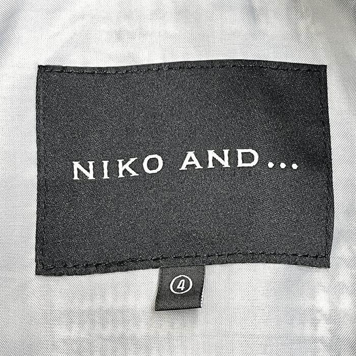 ニコアンド niko and ... 少し薄手 ジャケット ボタン留め グレンチェック 裏地付き 長袖 毛など L (4) 黒×白×黄 メンズ(レディース？) | niko and… | 04
