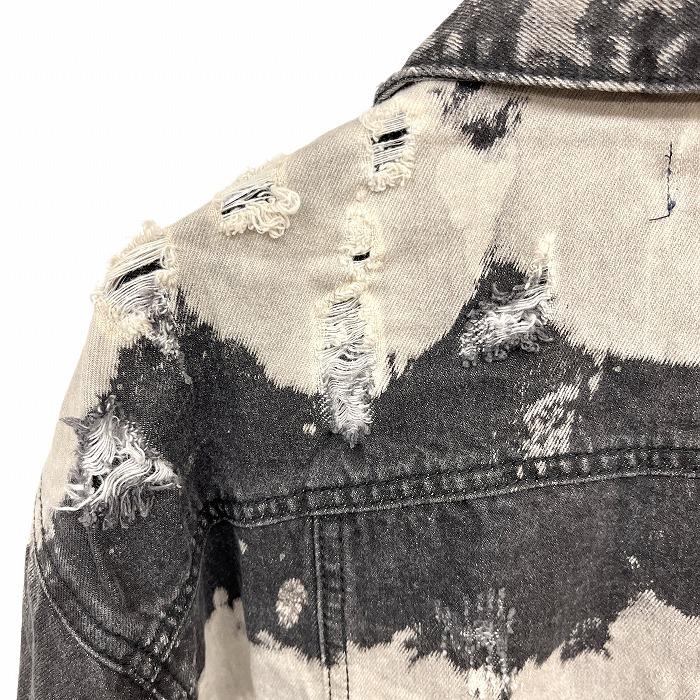 新品】DIVINER デニム ジャケット Gジャン ジージャン ブリーチ加工