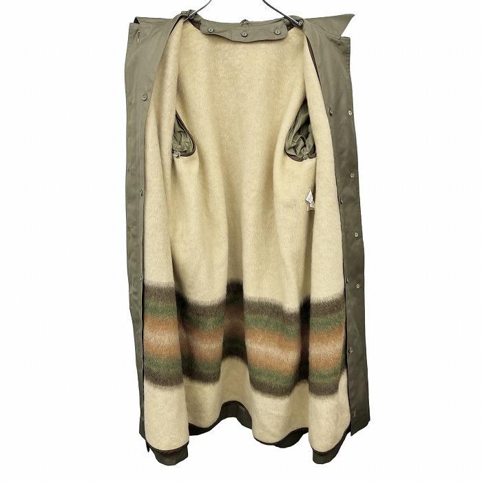 ツバメコート Tsubame Coat 少し薄手 ステンカラーコート 背抜き裏地 袖丈短め ポリ×綿 11A2 11号 L グレーグリーン カーキ系 レディース |  | 04