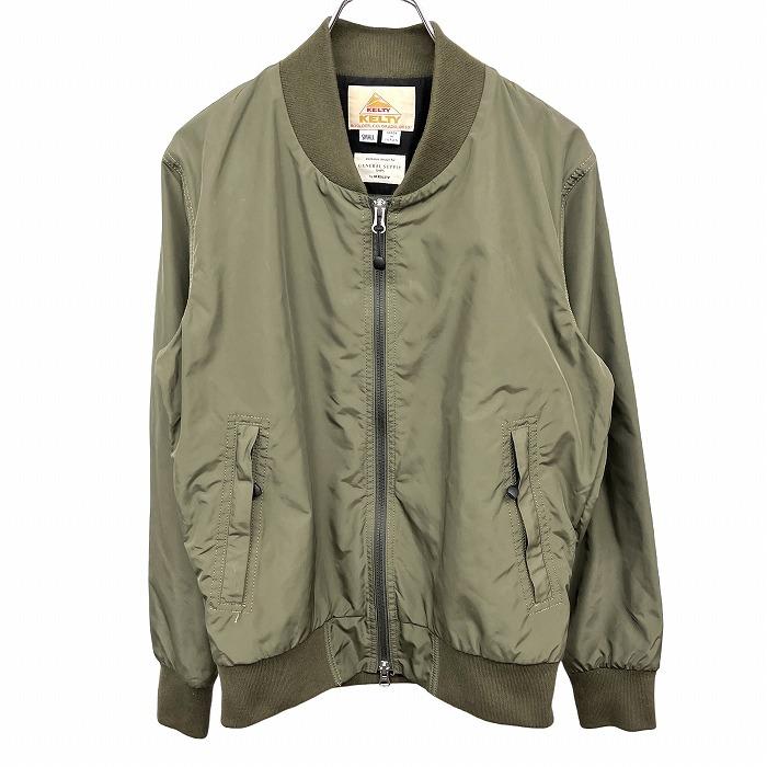 SHIPS GENERAL SUPPLY|KELTY 薄手 ブルゾン ジャケット 無地 裏地無し ダブルジップ 長袖 日本製 ポリ100% S カーキグリーン レディース | SHIPS