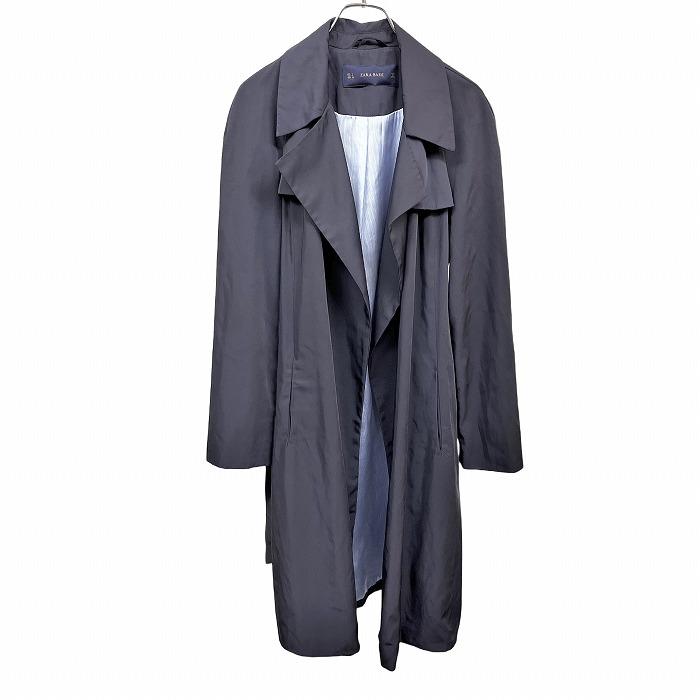 ZARA BASIC（ザラベーシック） 薄手 ガウンコート ロング 無地 裏地は