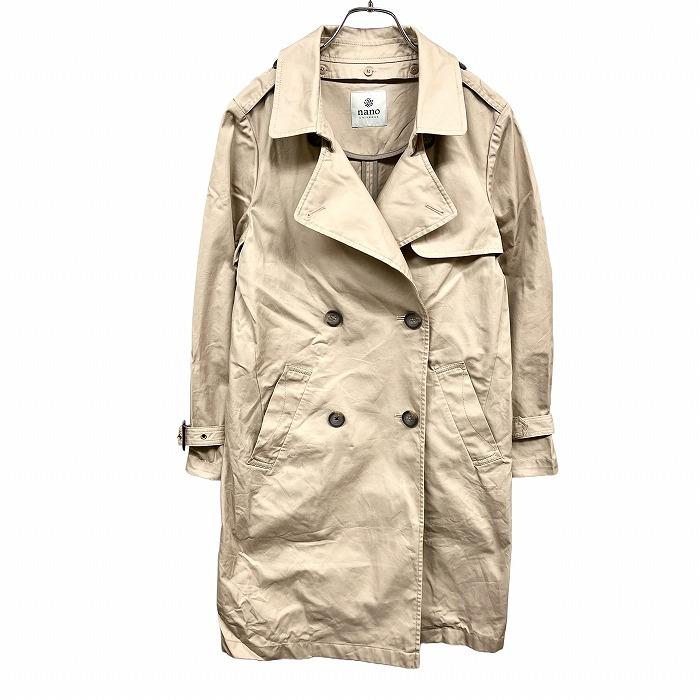 URU / トレンチコート/2/コットン/NVY/無地/18SUJ05 NANO universe（ナノ・ユニバース） 薄手 トレンチコート 2WAY ノー