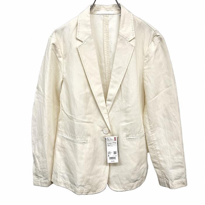 新品　ユニクロ　リネンブレンドジャケット　S ユニクロ公式 | リネンブレンドジャケットのレビュー