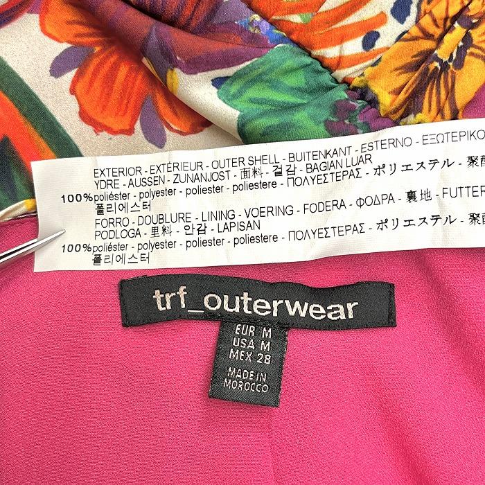 ZARA trf outerwear 薄手 ブルゾン ジャケット 総柄 花柄 裏地 ZARA trf outerwear 薄手 ブルゾン ジャケット 総柄 花柄 裏地