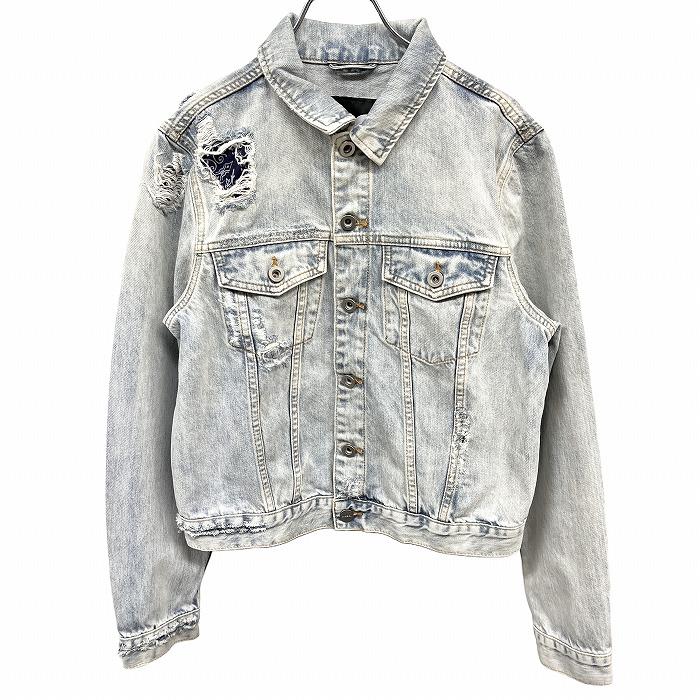 diesel ダメージ加工デニムジャケット ディーゼル DIESEL デニムジャケット Gジャン ダメージ加工 S 青