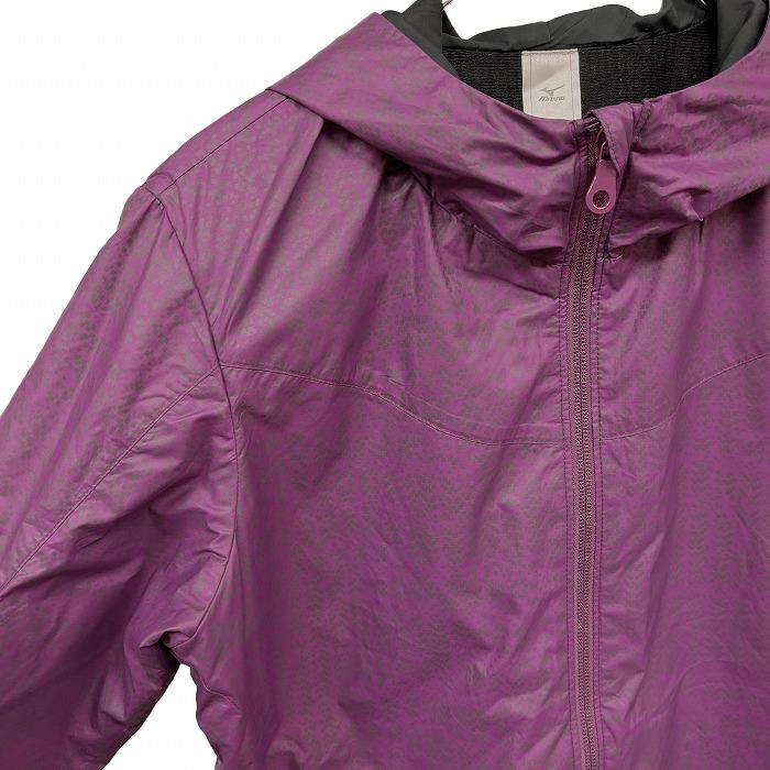 MIZUNO ミズノ パーカー ジャケット ジップアップ 総柄 微起毛