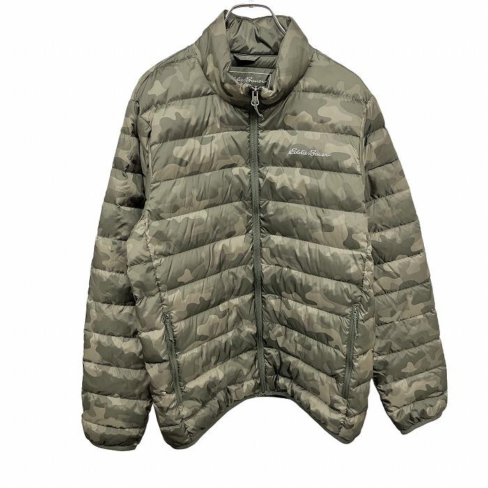 Eddie Bauer 若干薄手 ダウンジャケット 迷彩柄 [表地:ポリ100 Eddie Bauer 若干薄手 ダウンジャケット 迷彩柄 [表地:ポリ100