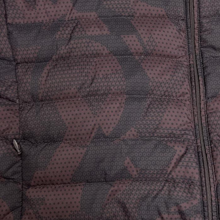 ユニクロ UNIQLO ウルトラライトダウンジャケット 総柄 長袖 ナイロン100%(ダウン90%＋フェザー10%) M ワインレッド 赤紫系×黒系 メンズ | ユニクロ | 03