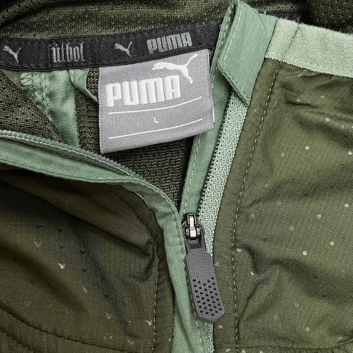 PUMA（プーマ） 薄手 プルオーバージャケット 腹部にメッシュポケット
