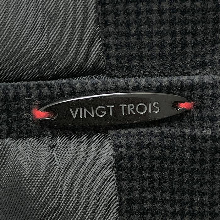 ニジュウサンク オム 23区 HOMME 別珍 テーラードジャケット 千鳥格子