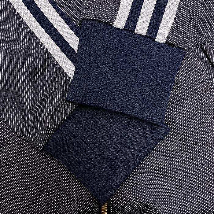 アディダス adidas ジャケット ハイネック 刺繍 ジップアップ 長袖 ブルゾン スポーツ ポリ100% S ネイビー 紺×白 メンズ(レディース？) | adidas | 04