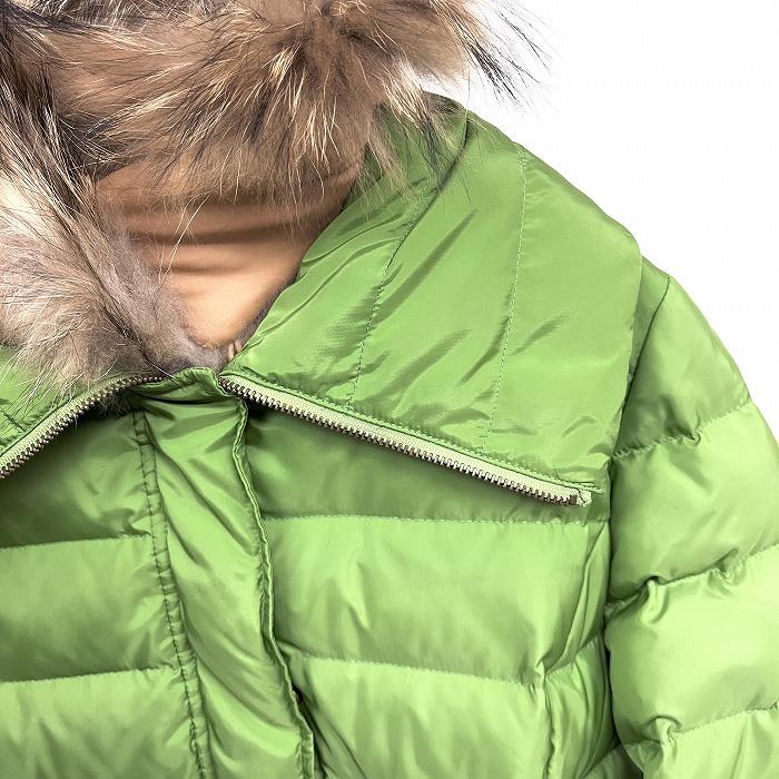 キャサリンハーネル ダウンコート 無地 長袖 ポリ100%(詰物:ダウン80%＋フェザー20%/ファー:タヌキ) 38 グリーン 緑 レディース |  | 01