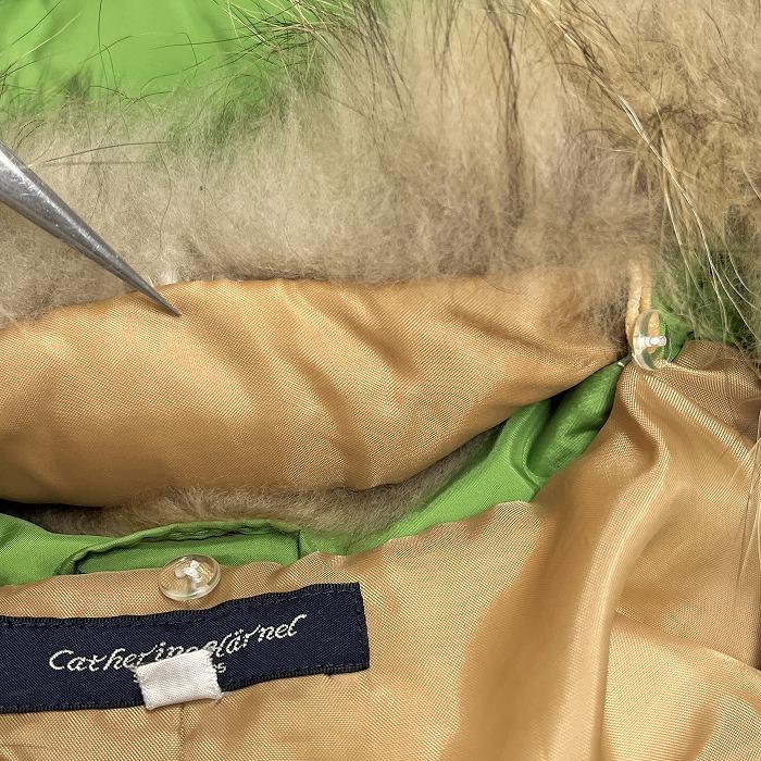 キャサリンハーネル ダウンコート 無地 長袖 ポリ100%(詰物:ダウン80%＋フェザー20%/ファー:タヌキ) 38 グリーン 緑 レディース |  | 06