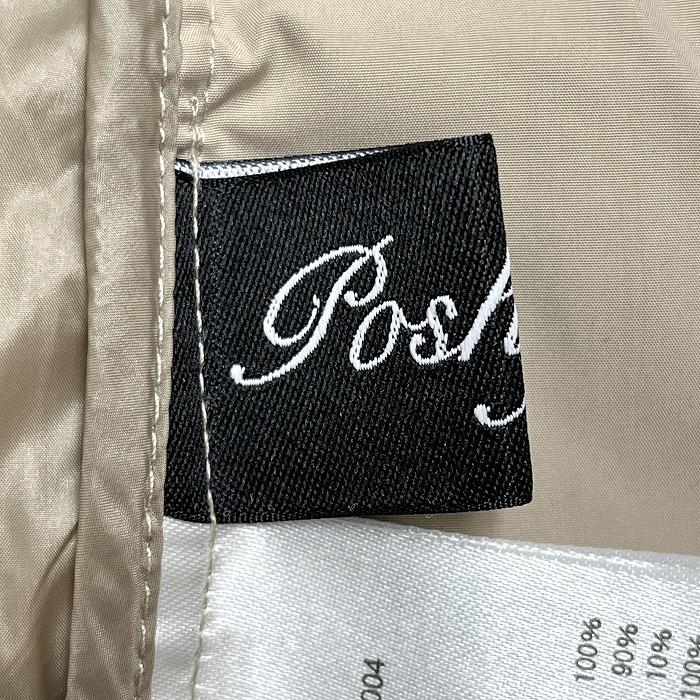 ポッシュアロマ Posh Alma 少し薄手 ダウンジャケット 無地 ボタン留め 長袖 ポリ100%(ダウン90%＋フェザー10%) M ベージュ レディース |  | 03