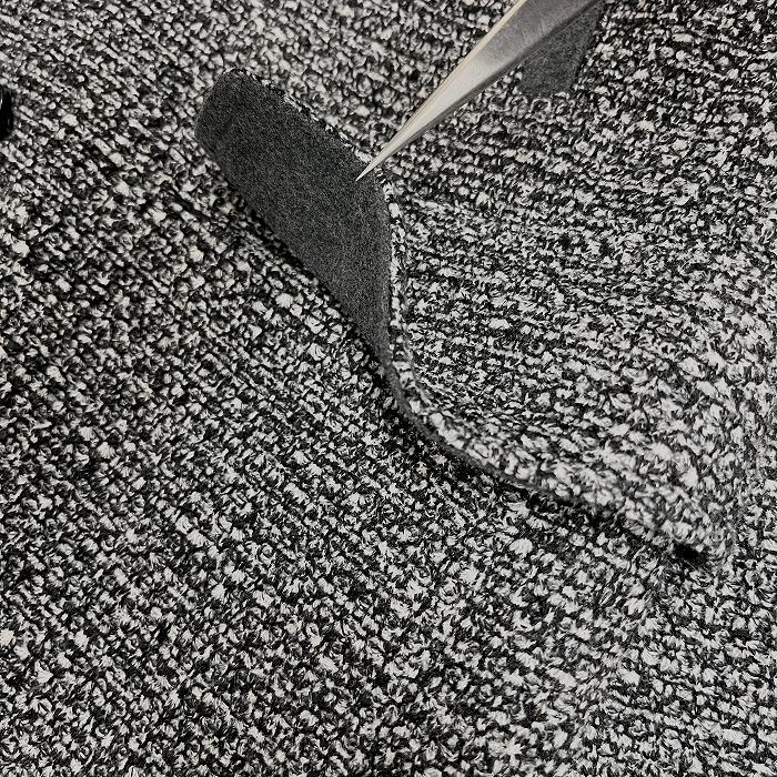 【新品】element of SIMPLE LIFE 少し薄手 ジャケット スタンドカラー ボタン留め 総裏地 長袖 ポリなど M 杢ブラック 黒×白 メンズ | element of SIMPLE LIFE | 08