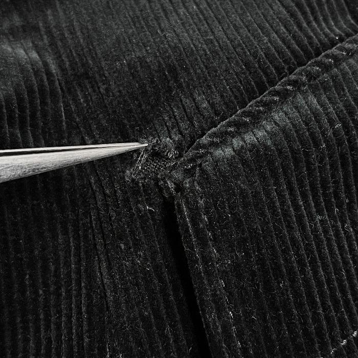 KUMIKYOKU コーデュロイ テーラードジャケット 総裏地 無地 袖口スリット 綿100% 3(B84-88/H91-95/T158-164) ブラック 黒 レディース | 組曲 | 03