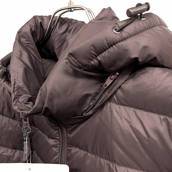 【新品】Lemiore 軽量 プレミアムダウンジャケット パーカー 無地 長袖 ナイロン100%(ダウン90%＋フェザー10%) M ブラウン 茶 レディース |  | 01