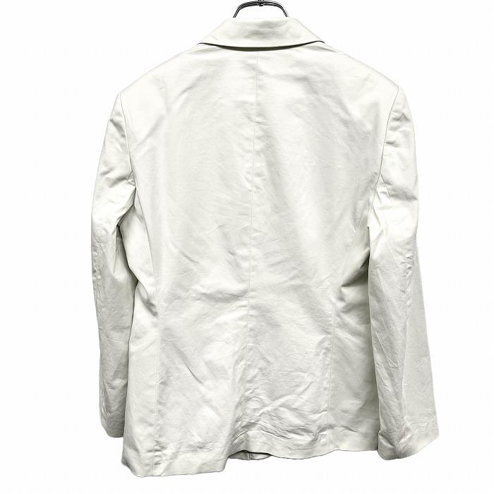 ランズエンド LANDS END 少し薄手 テーラードジャケット 3つボタン 総裏地 綿×ポリウレタン XL LL (13AR) ホワイトベージュ系 レディース | ランズエンド | 01