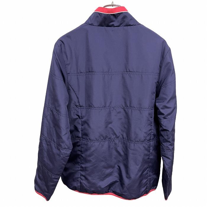 マリクレール スポール marie claire sport 薄手 中綿入り ジャケット ハイネック 長袖 ロゴ刺繍 ポリ100% L ネイビー 紺×赤 レディース | Marie Claire | 01