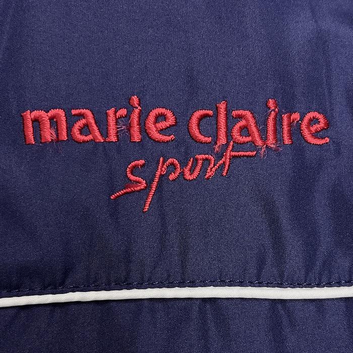 マリクレール スポール marie claire sport 薄手 中綿入り ジャケット ハイネック 長袖 ロゴ刺繍 ポリ100% L ネイビー 紺×赤 レディース | Marie Claire | 02