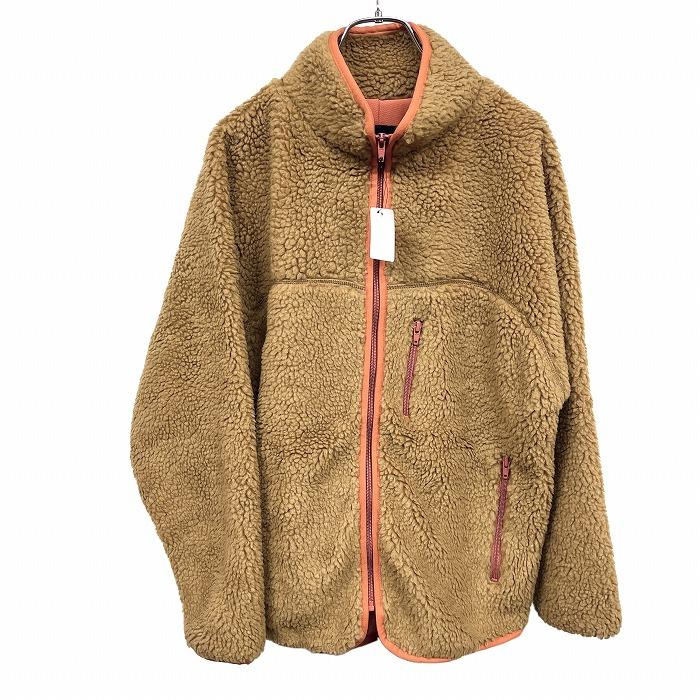 ナノユニバース nano・universe ボアジャケット 柔らかいタイプのメッシュ系の裏地 長袖 無地 ポリ100% M ブラウン 茶 レディース | NANO universe