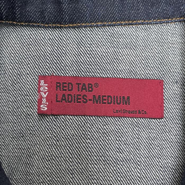 リーバイス レッドタブ Levi's RED TAB デニム テーラードジャケット 裏地無し 3つボタン留め 無地 長袖 綿100% M ブルー 青 レディース | Levi's RED TAB | 04
