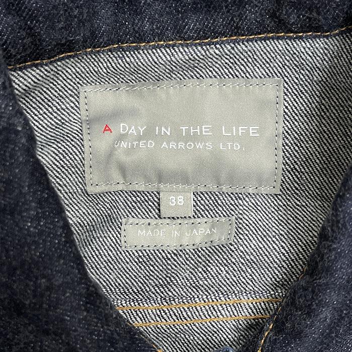 ユナイテッドアローズ UNITED ARROWS a day in the life デニムジャケット Gジャン ジージャン 無地 長袖 日本製 綿100% 38 青 レディース | UNITED ARROWS | 03