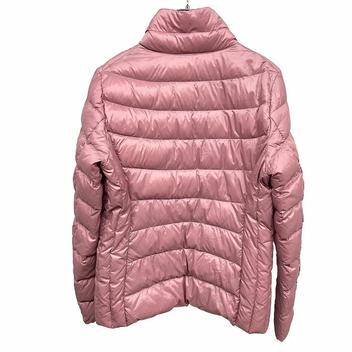 【新品・未使用】ダウンジャケット ピンク・ブラウン・ストライプ・パンツ上下セット ユニクロ UNIQLO ウルトラライトダウンジャケット ハイネック 無地