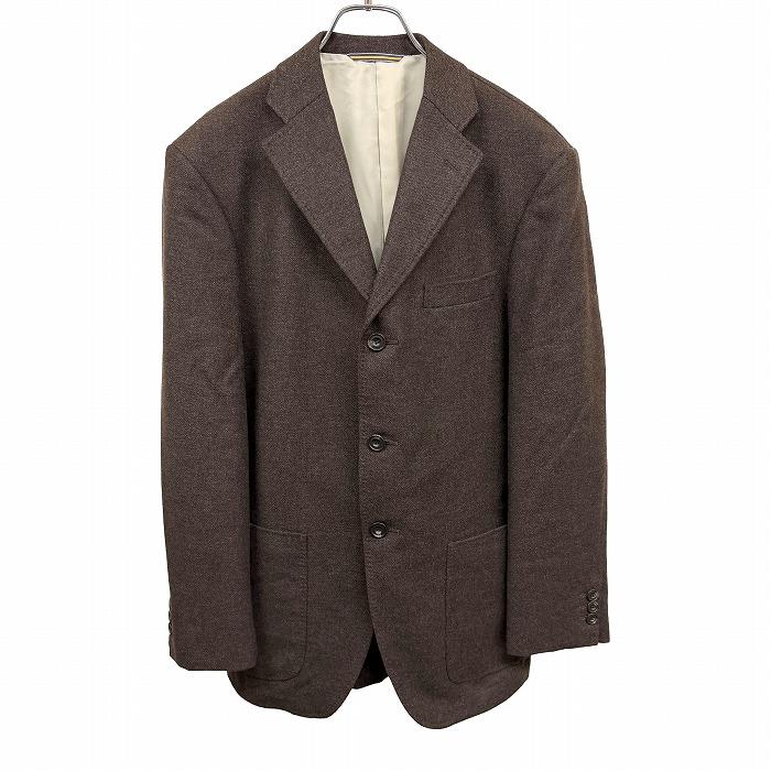 リチャードジェームズ RICHARD JAMES 微起毛 テーラードジャケット 総裏地 無地 3つボタン留め ウール100% ダークブラウン こげ茶 メンズ | 