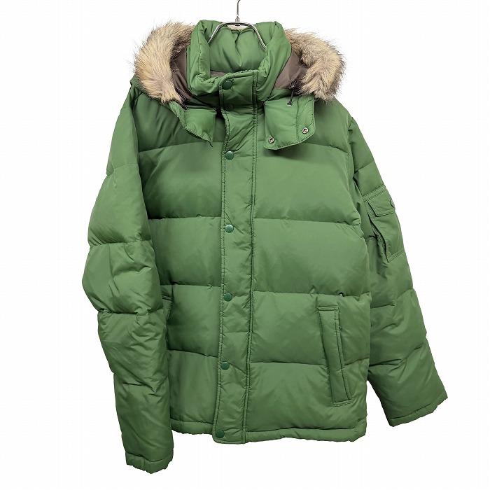 ユニクロ ダウンジャケット パーカー フードとファー脱着可 長袖 無地 ハイネック ナイロン100%(ダウン90%+フェザー10%) M 緑 メンズ | ユニクロ