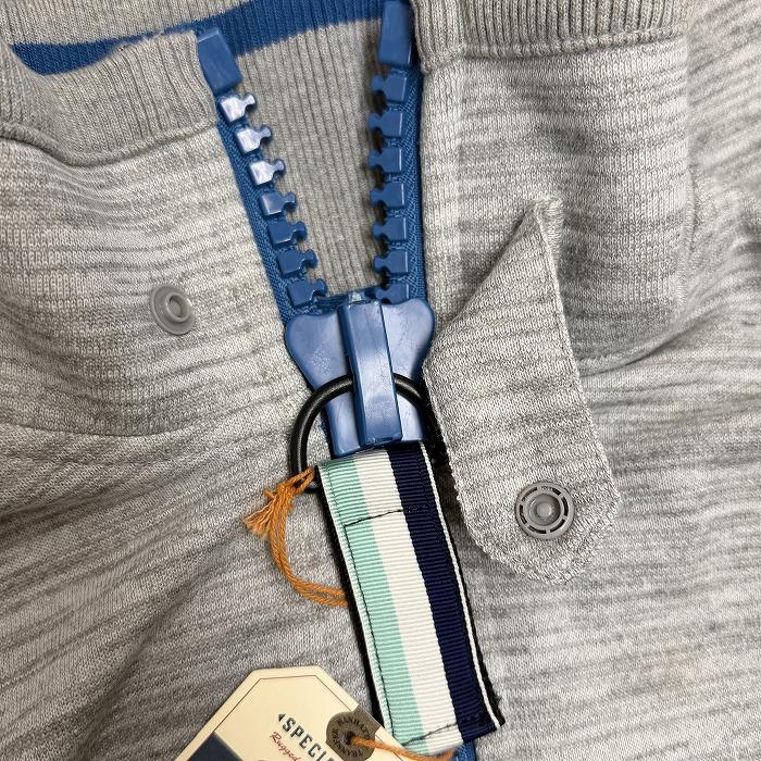 【新品/訳アリ】MANHATTAN TRANSFER スウェットジャケット 裏毛 スリムフィット 長袖 無地 ポリ×綿 M 杢グレー 杢グレー×青 メンズ | MANHATTAN TRANSFER | 02