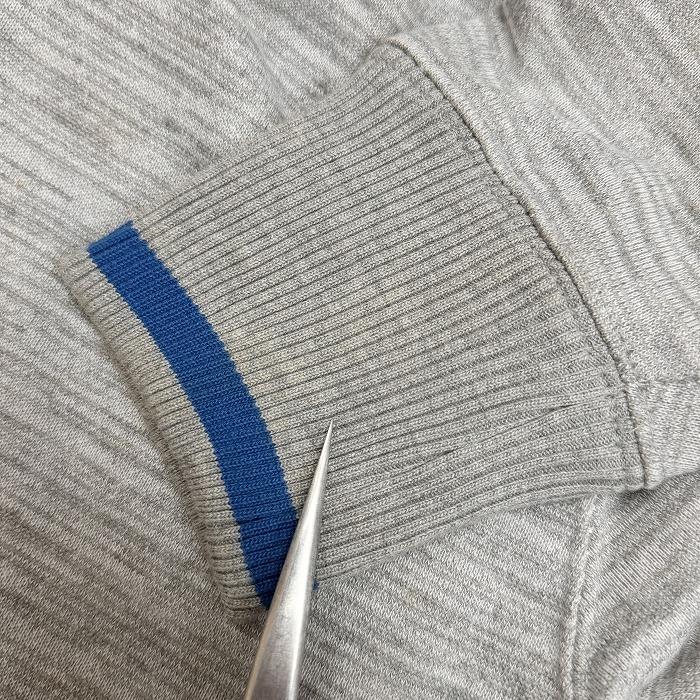 【新品/訳アリ】MANHATTAN TRANSFER スウェットジャケット 裏毛 スリムフィット 長袖 無地 ポリ×綿 M 杢グレー 杢グレー×青 メンズ | MANHATTAN TRANSFER | 06