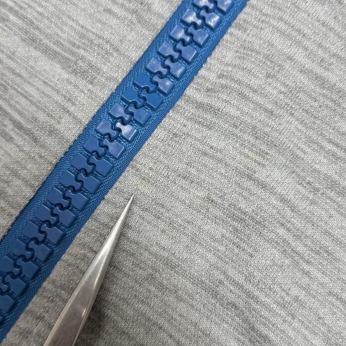 【新品/訳アリ】MANHATTAN TRANSFER スウェットジャケット 裏毛 スリムフィット 長袖 無地 ポリ×綿 M 杢グレー 杢グレー×青 メンズ | MANHATTAN TRANSFER | 08