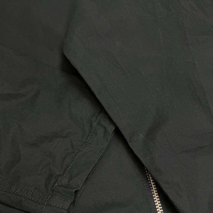 ナプロン NAPRON 少し薄手 プルオーバーパーカー ハイネックフード 裏地無し 無地 長袖 裾とフードに調節紐 綿100% 3.5 ブラック 黒 メンズ | napron | 03