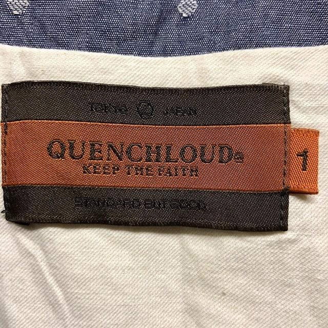 QUENCHLOUD クエンチラウド サイズ1 メンズ ベスト ジレ ノースリーブジャケット ドット柄 水玉柄 背中にベルト 綿100% ネイビー×ベージュ｜undo-rowa｜02