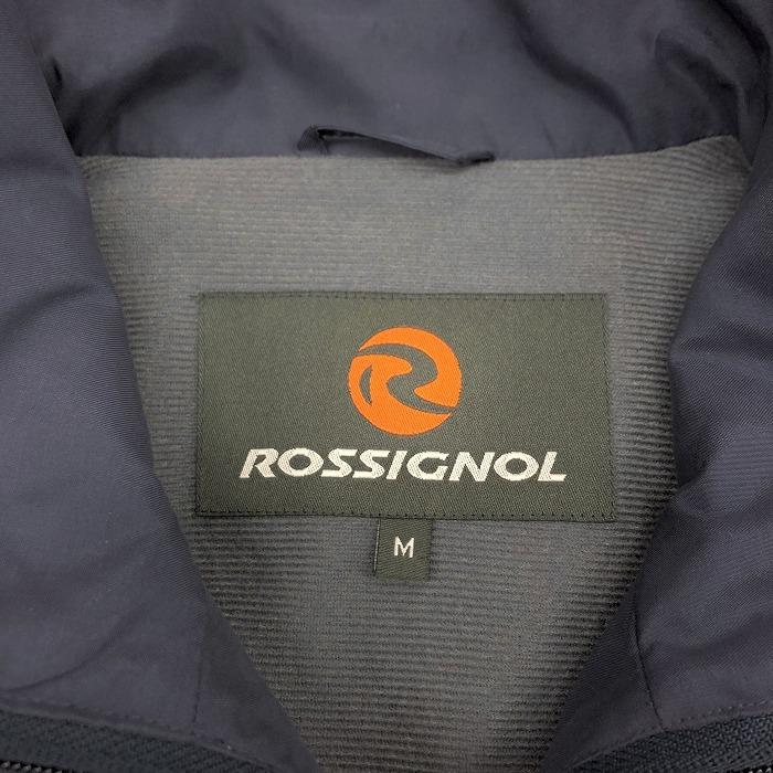 ROSSIGNOL ロシニョール M メンズ 薄手 ジップアップ ベスト ノースリーブ ブルゾン ジャケット 微起毛裏地 ロゴ刺繍 ポリ100% ネイビー 紺｜undo-rowa｜03