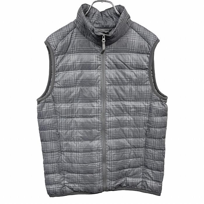 ユニクロ UNIQLO ウルトラライトダウンベスト チェック×ヘリンボーン