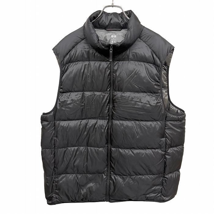 ユニクロ（UNIQLO） ウルトラライトダウンベスト 無地 ハイネック