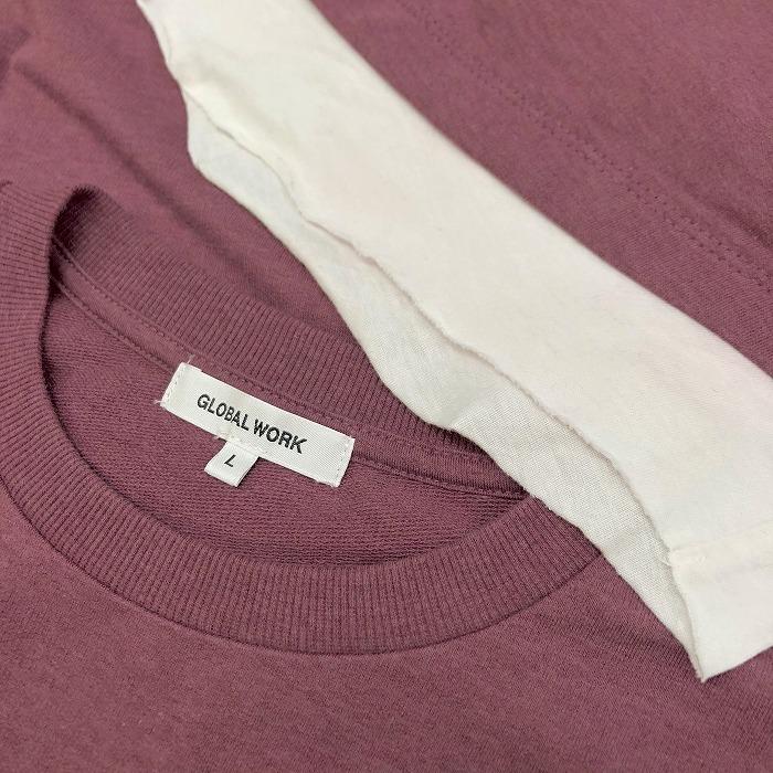GLOBAL WORK グローバルワーク L メンズ カットソー Tシャツ ミニ裏毛 レイヤード風 9分袖 丸首 無地 ポリ×綿 ヘザーワインレッド 赤紫系 :CL00170:Undo Rowa ヤフー店 - 通販 - Yahoo!ショッピング GLOBAL WORK グローバルワーク L メンズ カットソー Tシャツ ミニ裏毛 レイヤード風 9分袖 丸首 無地 ポリ×綿 ヘザーワインレッド 赤紫系 :CL00170:Undo Rowa ヤフー店 - 通販 - Yahoo!ショッピング