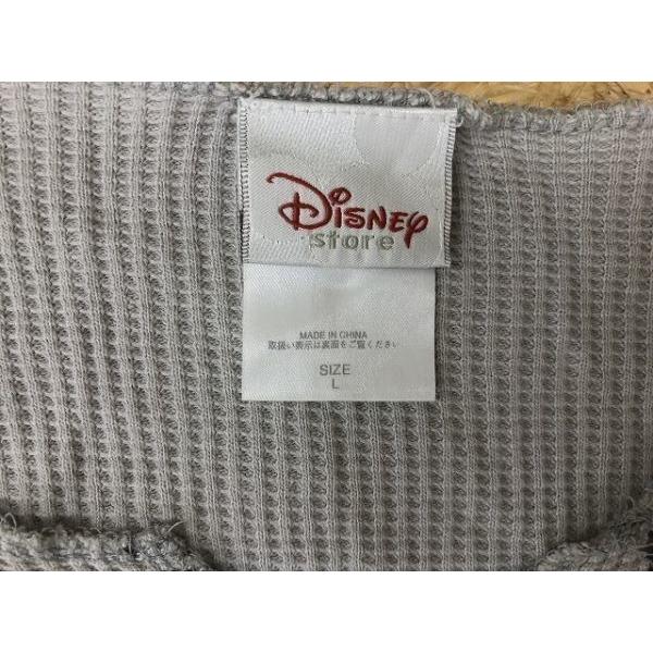 Disney ディズニー L レディース メンズ ワッフルカットソー サーマル 長袖 スリットネック イラストプリント ミッキーマウス グレー Cl Undo Rowa ヤフー店 通販 Yahoo ショッピング