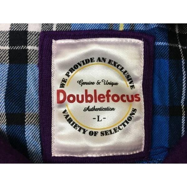 DOUBLEFOCUS ダブルフォーカス L メンズ パーカー プルオーバー 長袖 フロントプリント NEW YORK カンガルーポケット カットソー パープル |  | 01