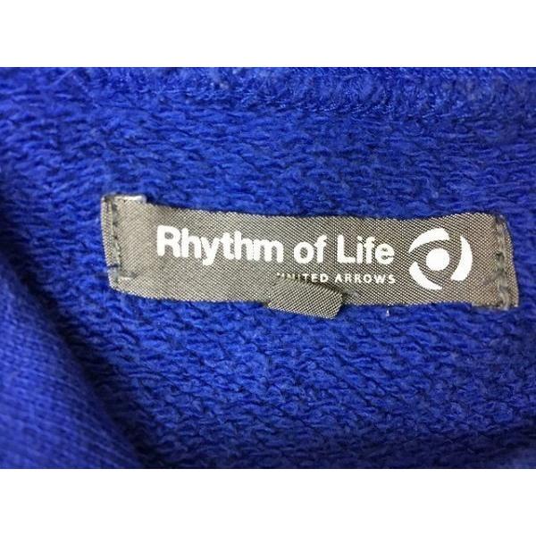 UNITED ARROWS Rhythm of life ユナイテッドアローズ M メンズ スウェットパーカー 無地 カンガルーポケット プルオーバー 長袖 ブルー 青 | UNITED ARROWS | 01