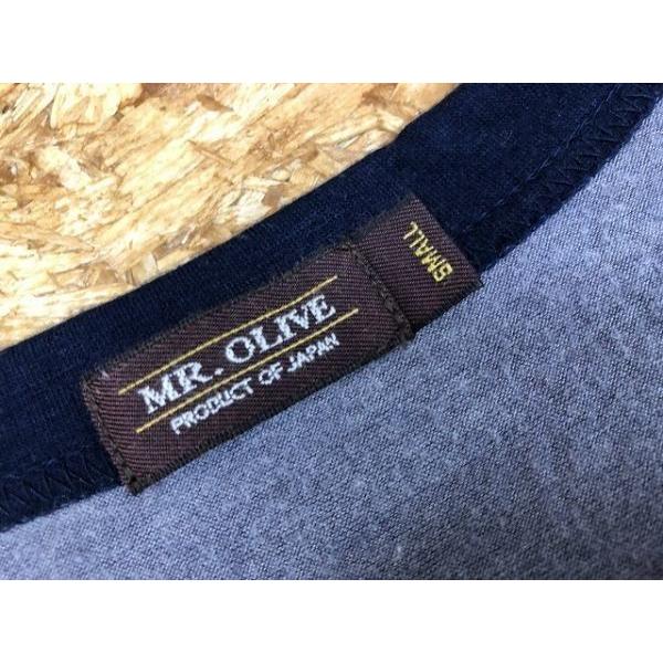 ミスターオリーブ MR. OLIVE カットソー カーディガン カジュアル 薄手 2ポケ ストレッチ 長袖 S ネイビー×グレー 紺×灰色 メンズ｜undo-rowa｜02