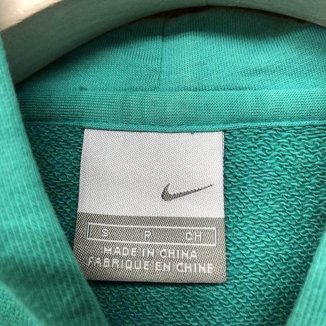 ナイキ NIKE スウェットパーカー 裏毛 ジップ 刺繍 両面プリント ノルディック×スニーカー×ハート 長袖 綿100% S 青緑 レディース | NIKE | 02